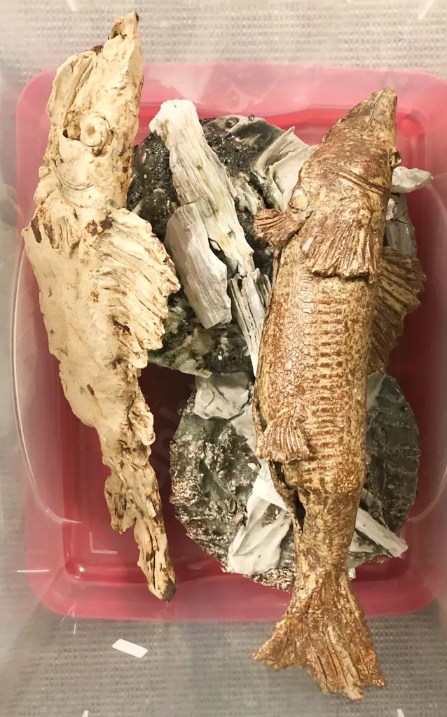Box of Assorted Abstract Pottery and Ornaments Image 1++