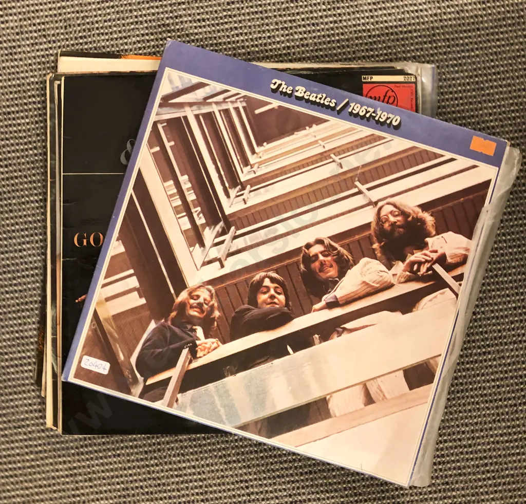 Twelve Assorted Records Including The Beatles Image 1++