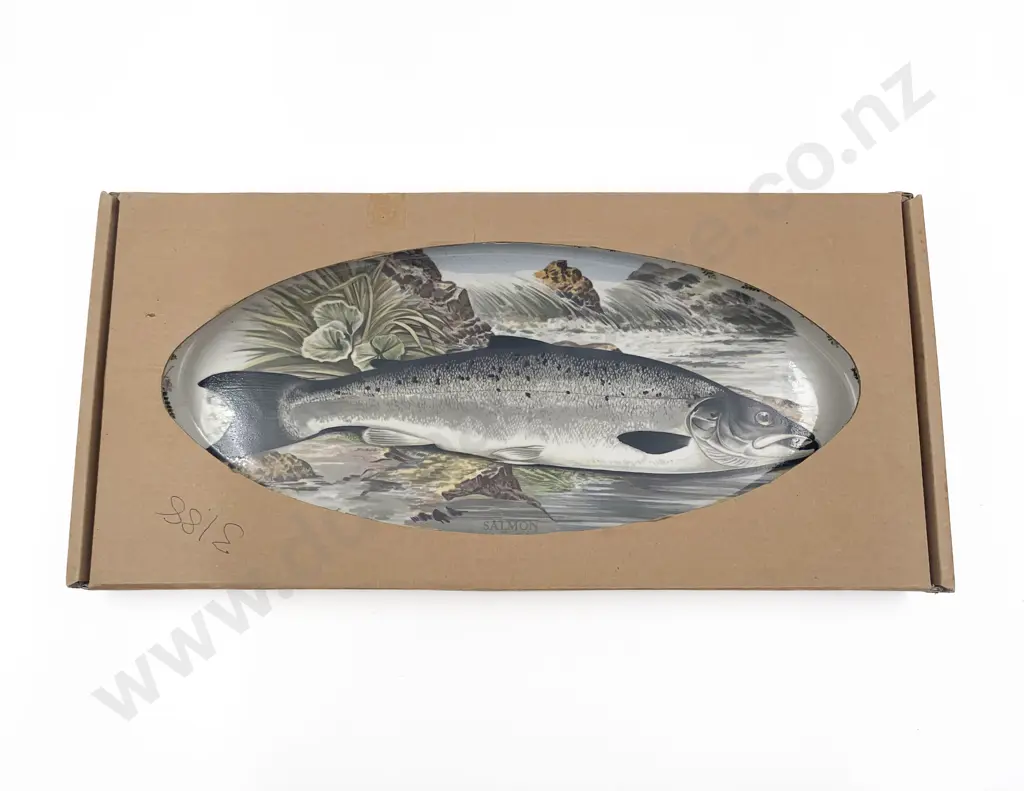 Portmeirion Salmon Decorated Platter Image 1++