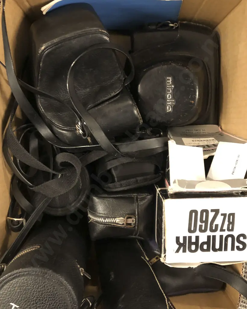 Minolta Camera and Mimiya Camera Together With Assorted Lenses and Cases Image 1++