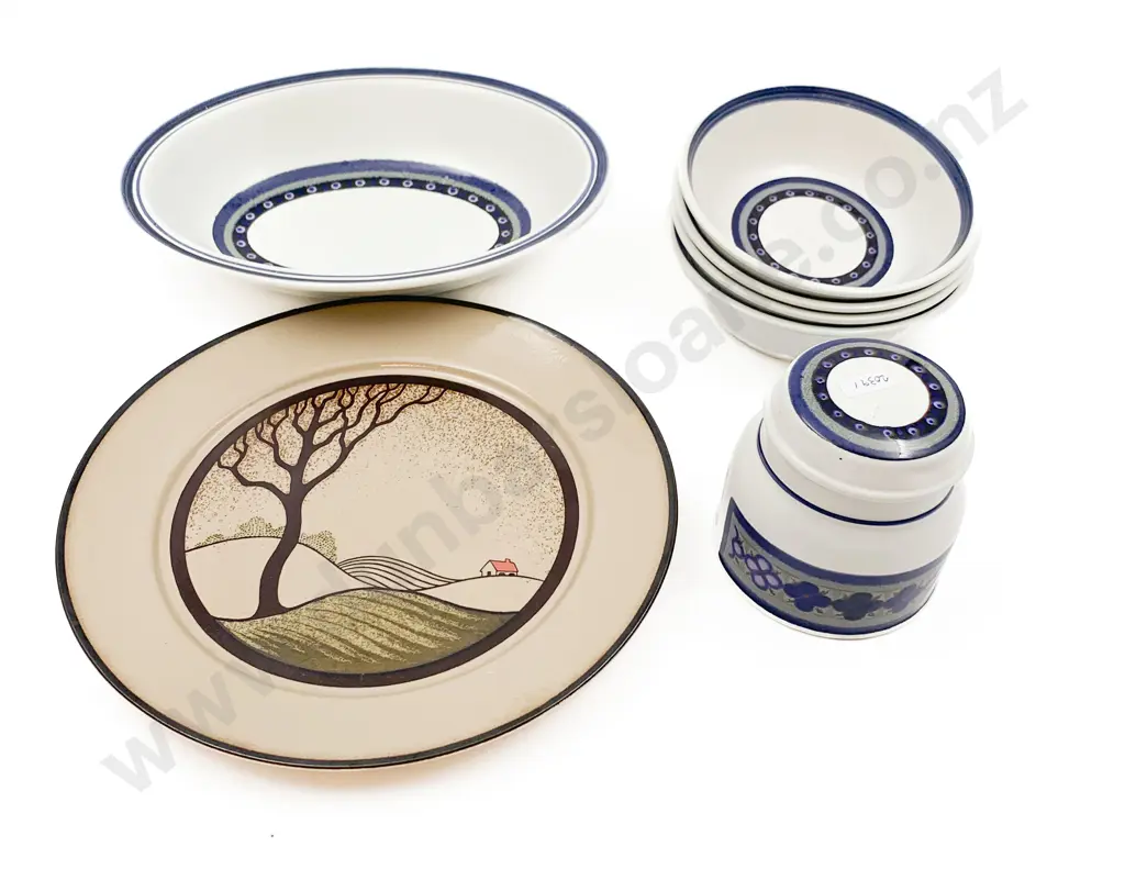 RD Jar With Five Assorted Bowls Together With Denby Stoneware Plate Image 1++