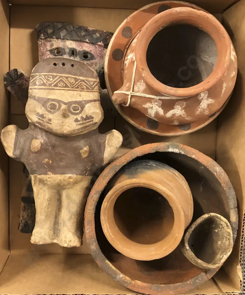 Assorted Tribal Artefacts Including Bowls and Pots and Figures etc. Image 1++