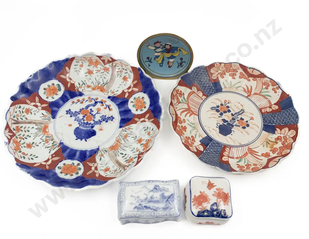 Assorted Asian China Including Plates and Trinket Boxes etc. Image 1++
