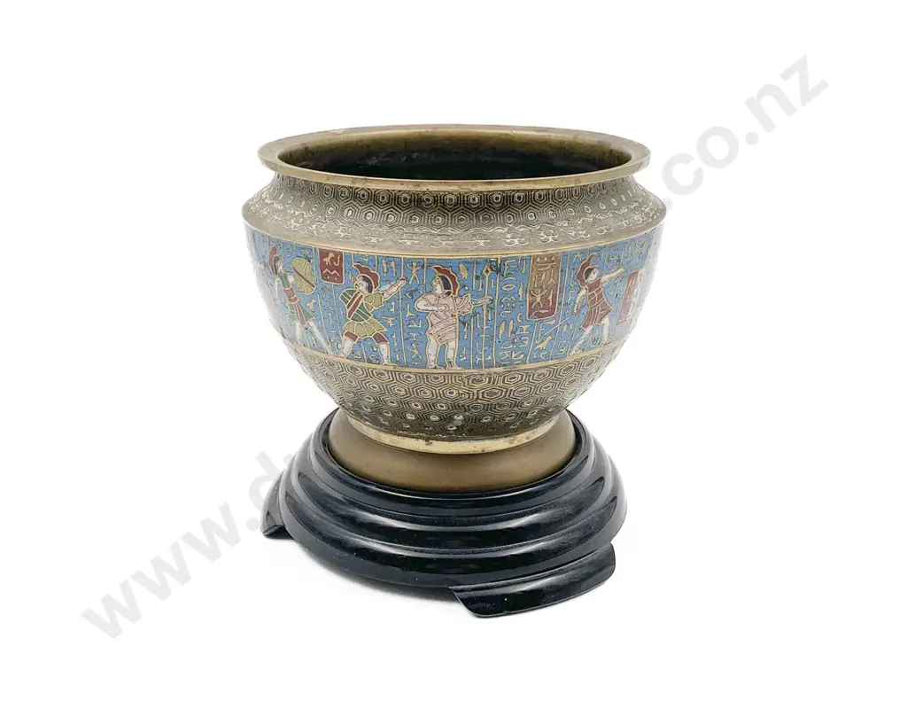 Chinese Bronze & Champleve Jardiniere Image 1++