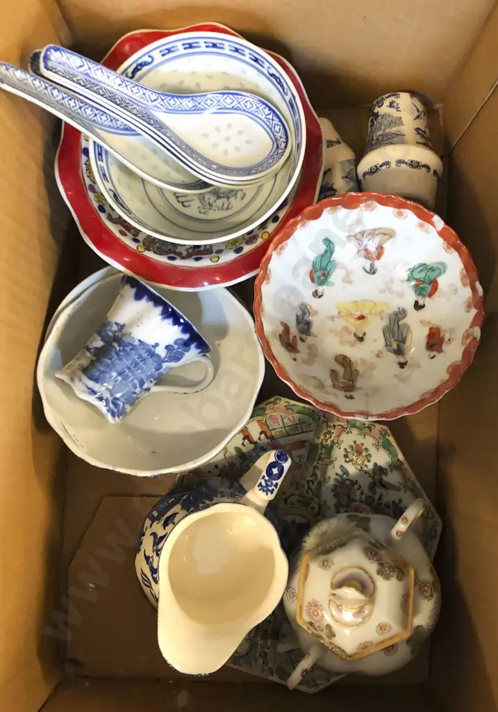 Box of Assorted China Image 1++