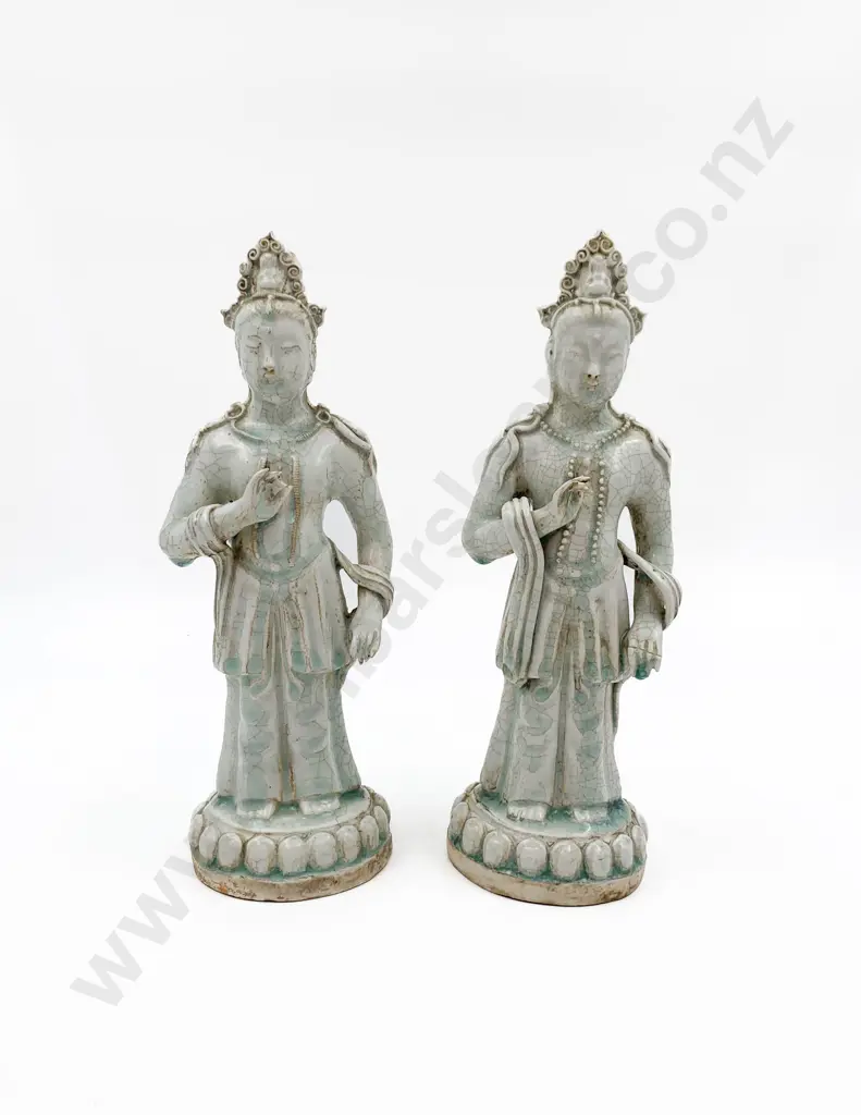 Pair of Glazed Figures (A/F) Image 1++
