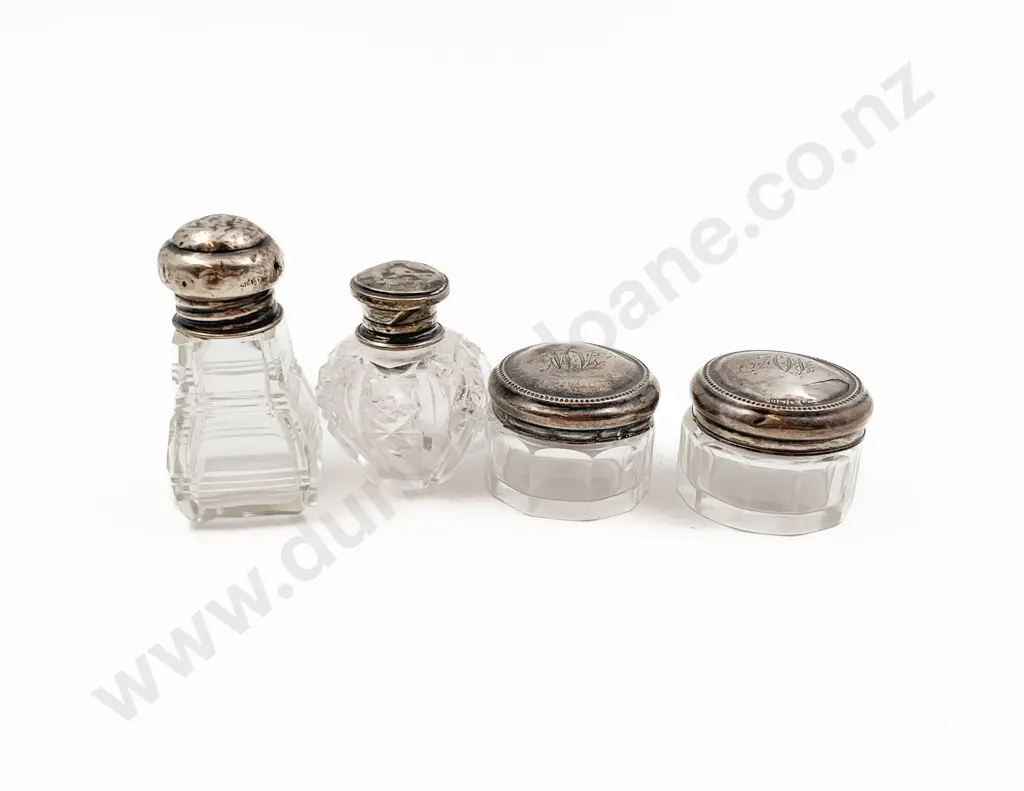 Four S/S Topped Vanity Pots Image 1++
