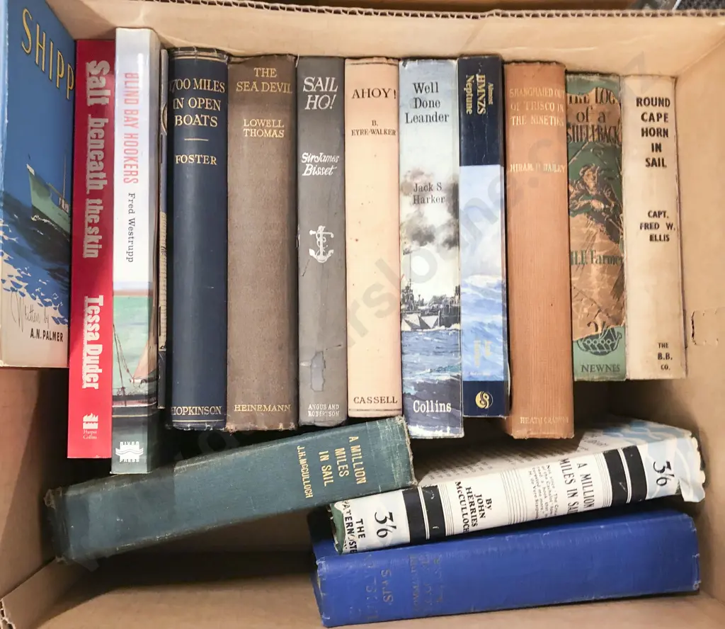 Box of Assorted Nautical Reference Books Image 1++