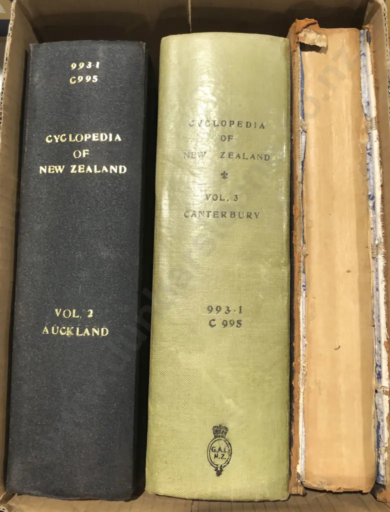Three Cyclopedias of NZ Including Volume 2 Auckland and Volume 3 Canterbury Image 1++