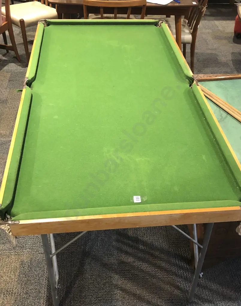 Vintage Trestle Form Snooker Table Image 1++
