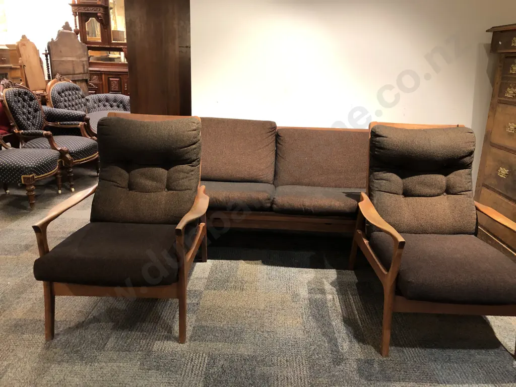Mid Century Don Furniture Designer Three Piece Lounge Suite Image 1++