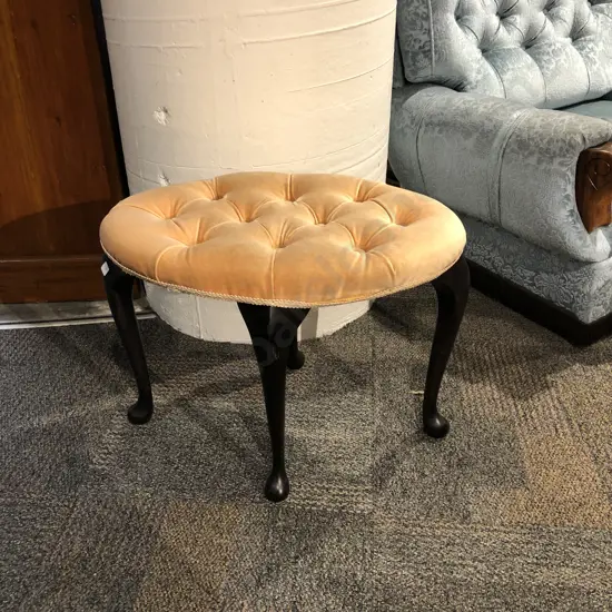 Oval Button top Footstool