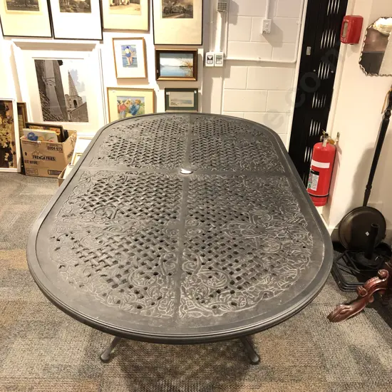 Ebonized Outdoor Table
