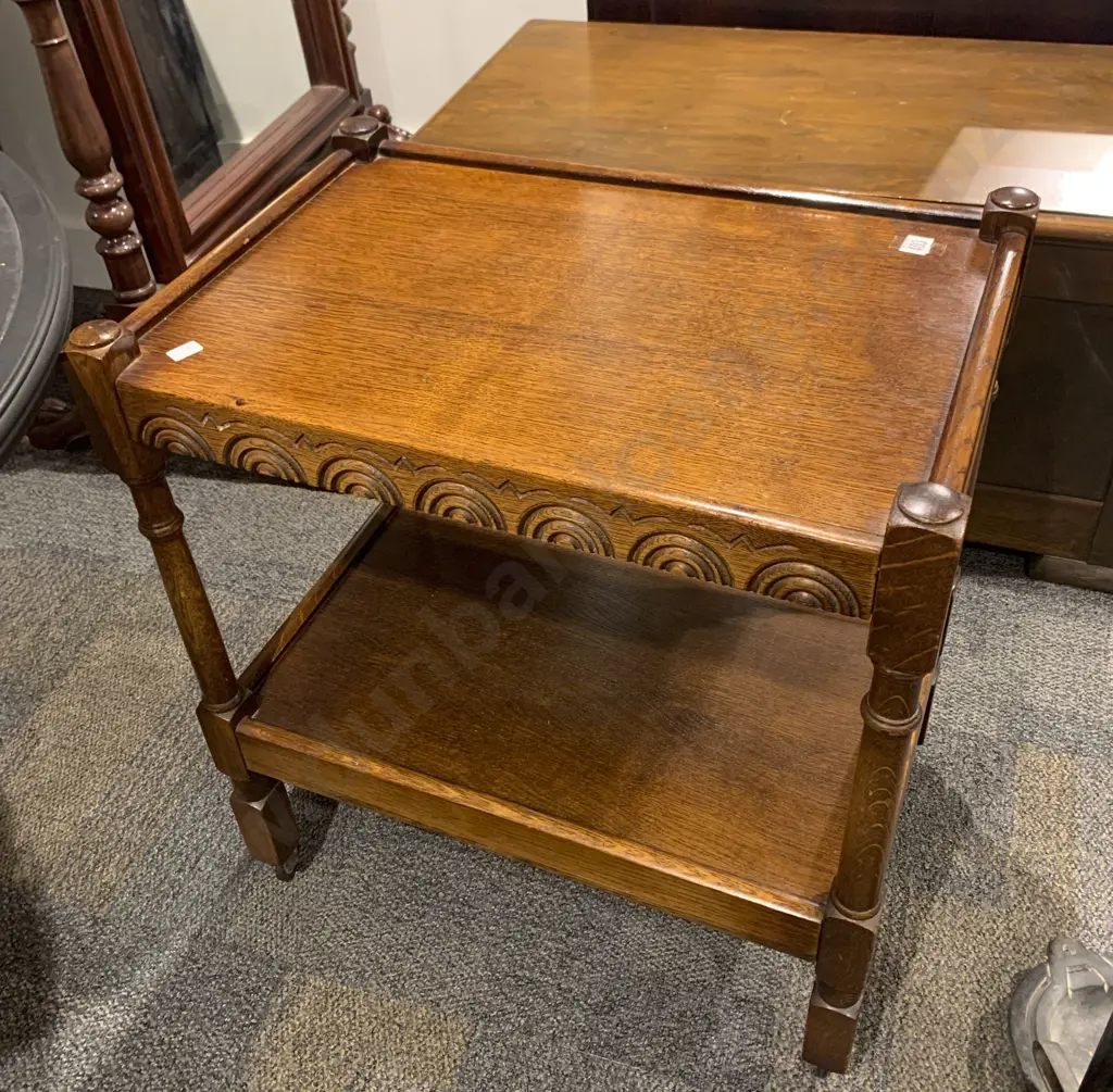 Oak Tea Trolley Image 1++