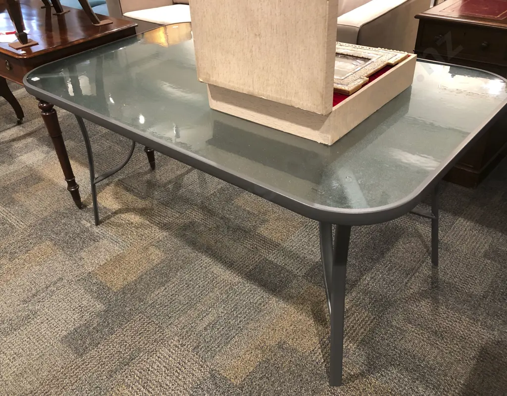 Glass Top Outdoor Table Image 1++