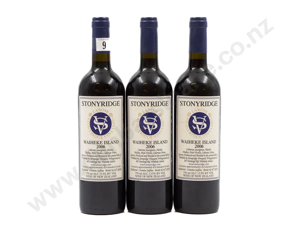 3 bottles NZ 2006 Stonyridge Vineyard Larose Waiheke Island Image 1++