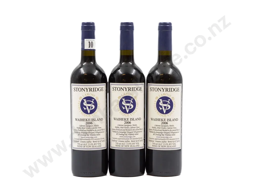 3 bottles NZ 2006 Stonyridge Vineyard Larose Waiheke Island Image 1++