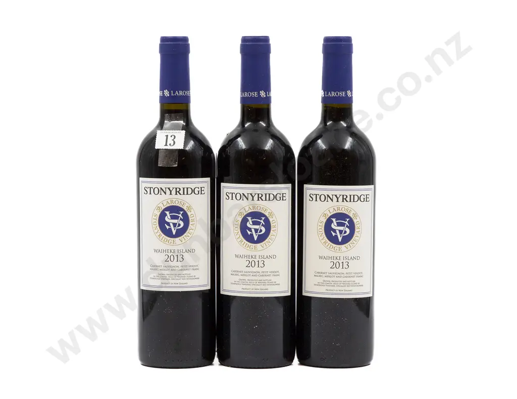 3 bottles 2013 Stonyridge Vineyard Larose Waiheke Island Image 1++