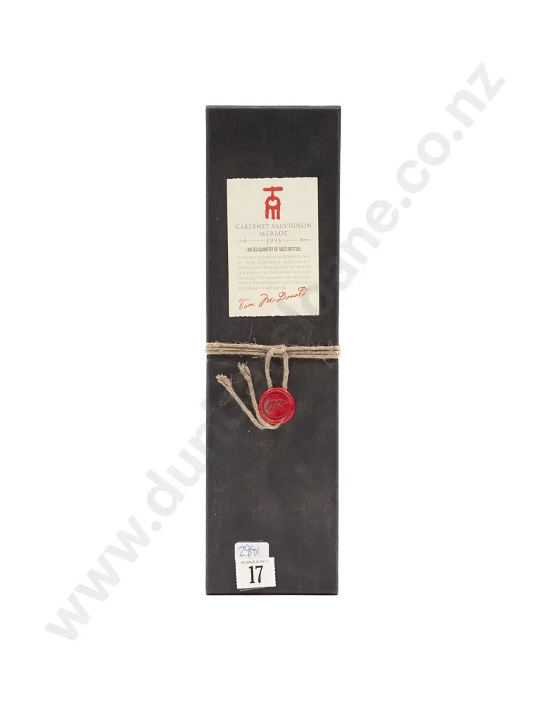 1 bottle NZ 1995 Church Road "Tom McDonald"  Merlot - Cabernet Sauvignon Image 1++