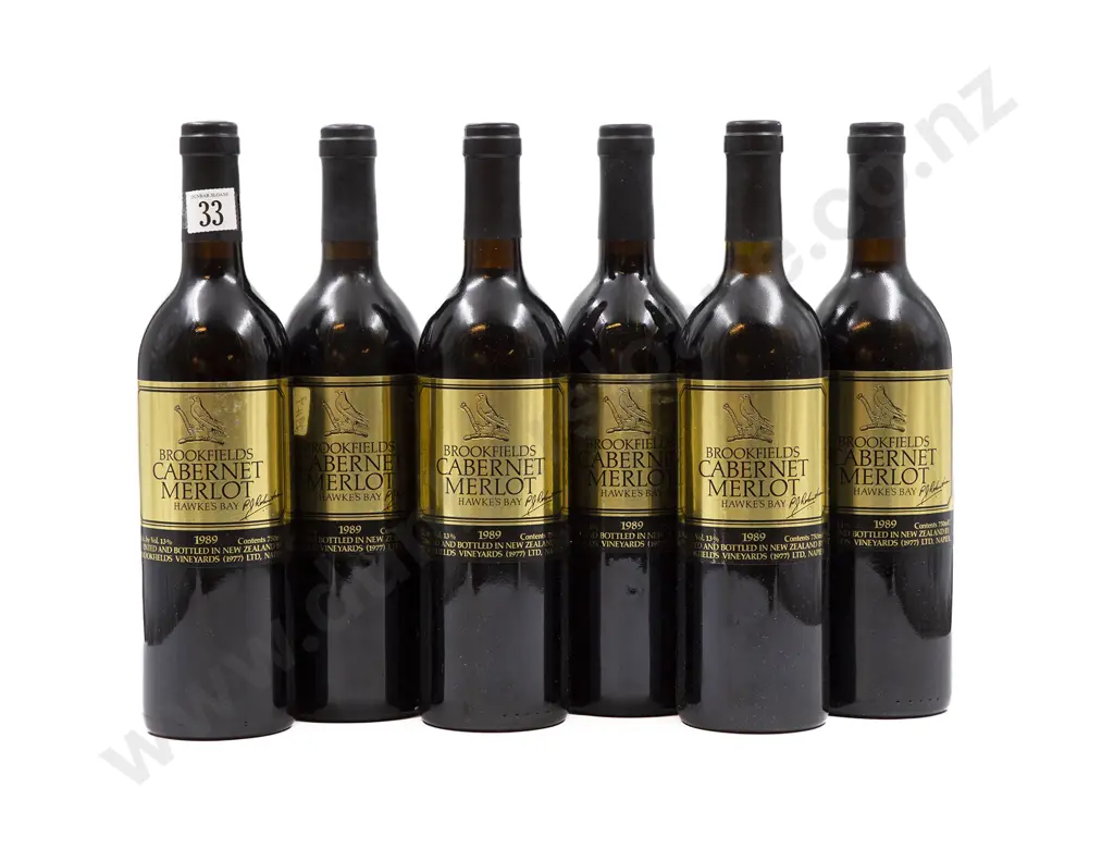 6 bottles 1989 Brookfields Gold Label Cabernet Merlot Image 1++