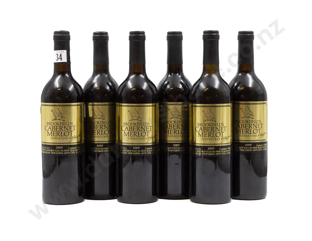 6 bottles 1989 Brookfields Gold Label Cabernet Merlot Image 1++