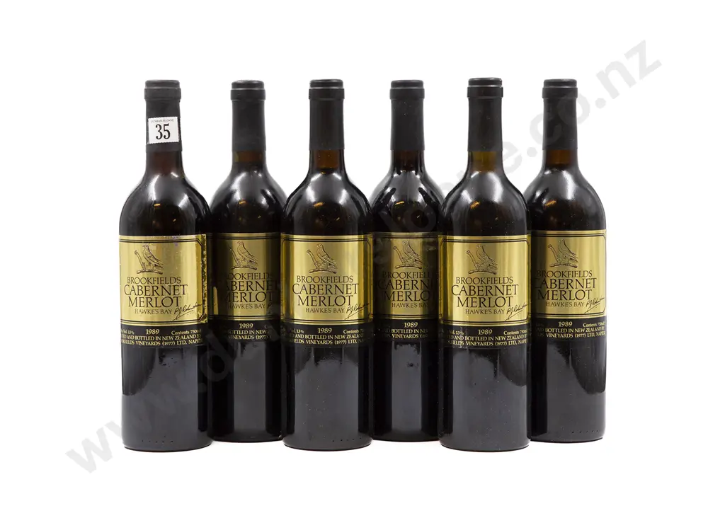 7 bottles 1989 Brookfields Gold Label Cabernet Merlot Image 1++