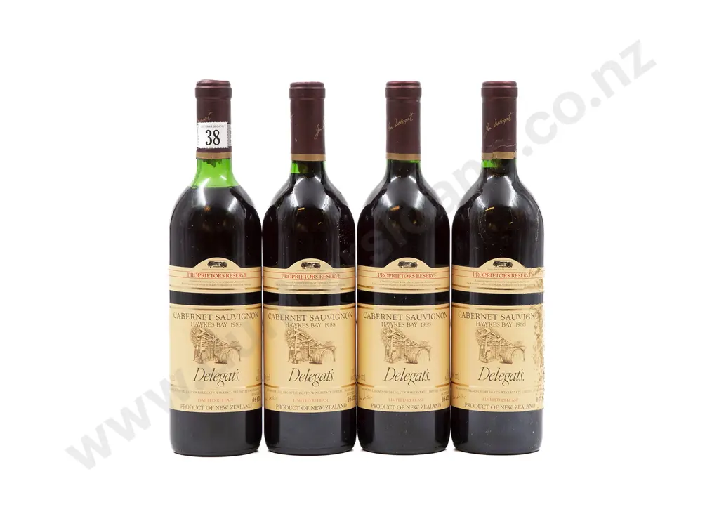 4 bottles1988 Delegat's Proprietors Reserve Cabernet Sauvignon Hawkes Bay Image 1++