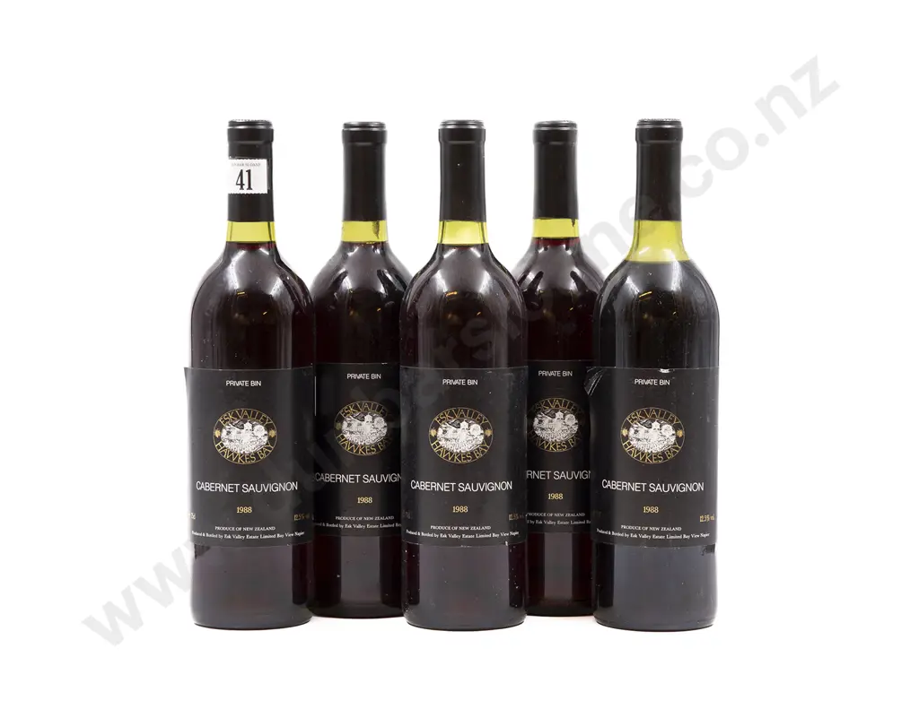 5 bottles 1988 Private Bin Esk Valley Cabernet Sauvignon Image 1++