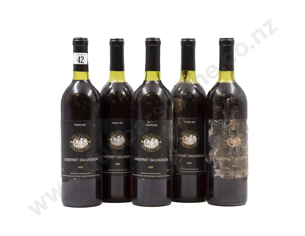 5 bottles 1988 Private Bin Esk Valley Cabernet Sauvignon Image 1++