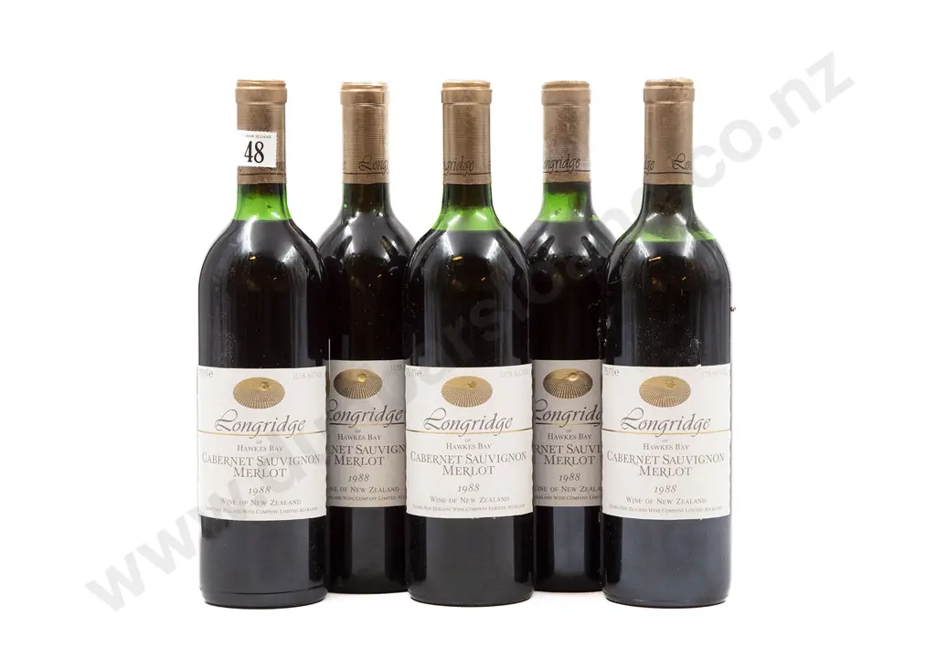 5 bottles 1988 Longridge Cabernet Sauvignon Merlot Image 1++
