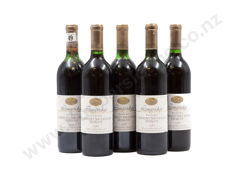 5 bottles 1988 Longridge Cabernet Sauvignon Merlot Image 1++