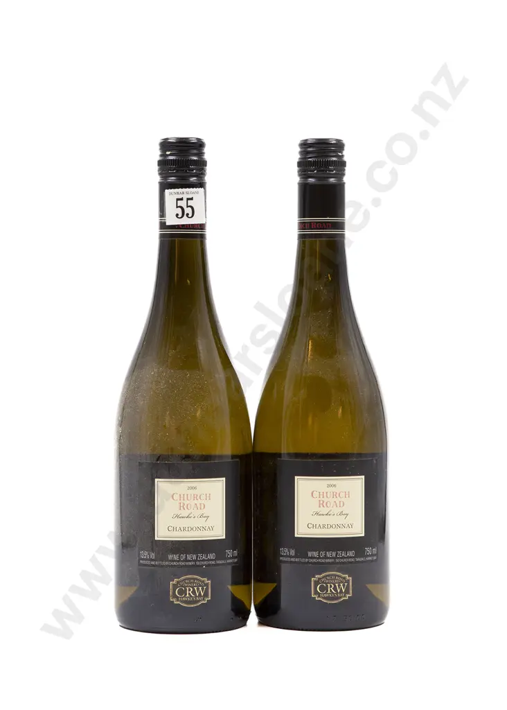 2 bottles 2006 Church Road Chardonnay Image 1++
