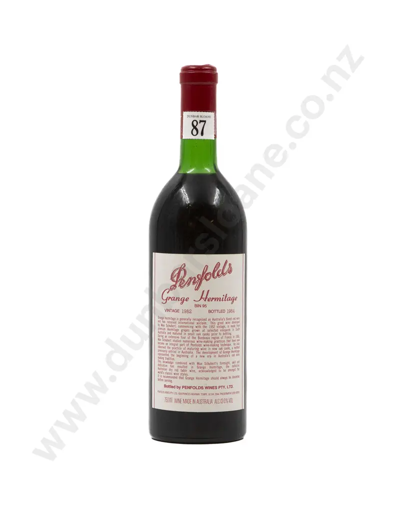 1 bottle 1982 Vintage Penfolds Grange Hermitage Bin 95 Image 1++