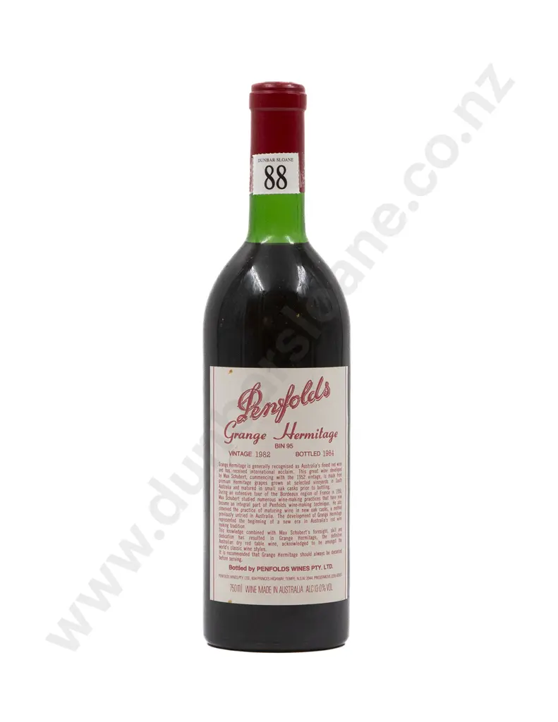 1 bottle 1982 Vintage Penfolds Grange Hermitage Bin 95 Image 1++