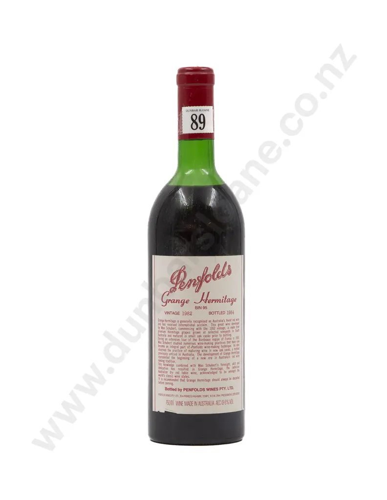 1 bottle 1982 Vintage Penfolds Grange Hermitage Bin 95 Image 1++