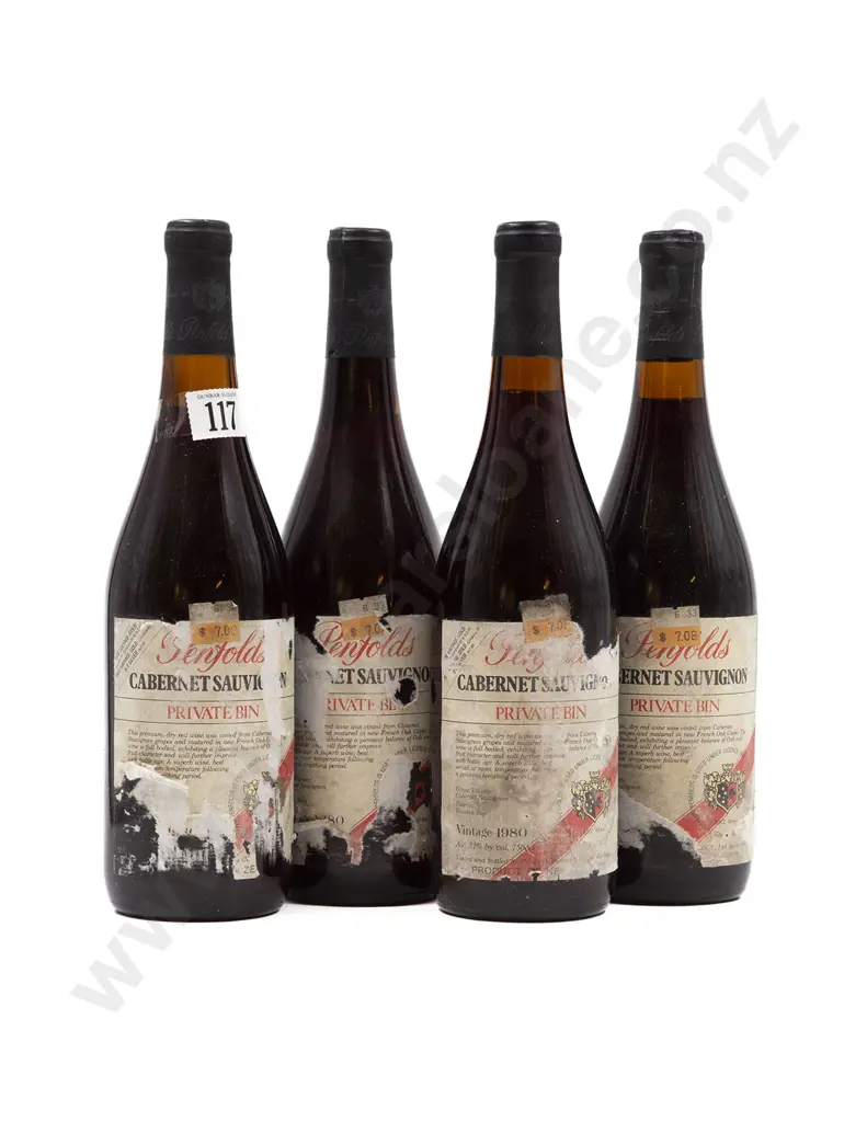 4 bottles 1980 Penfolds Private Bin Cabernet Sauvignon Image 1++