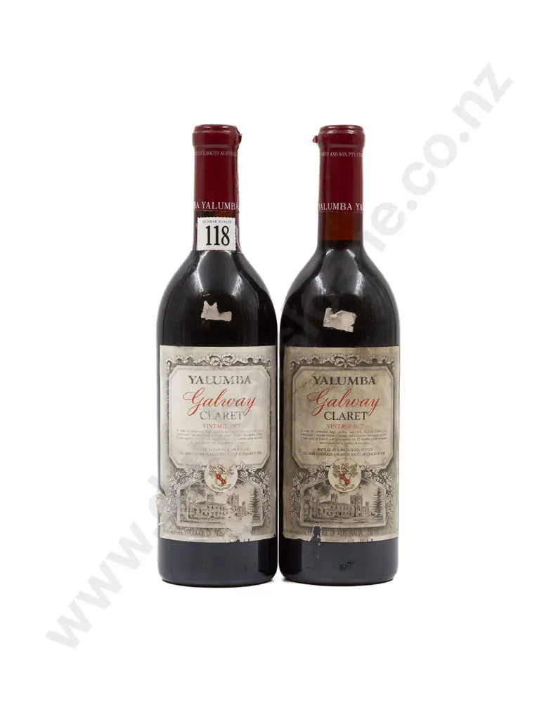 2 bottles 1977 Yalumba Galway Claret Image 1++