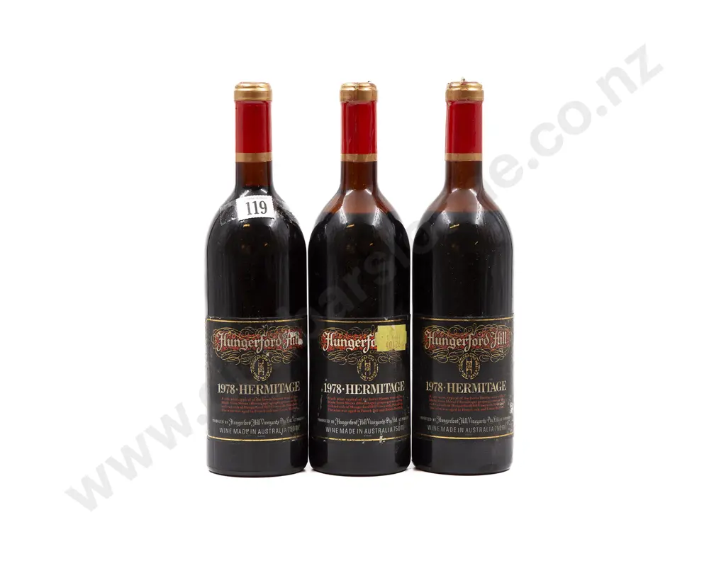 3 bottles 1978 Hungerford Hill Hermitage Shiraz Image 1++