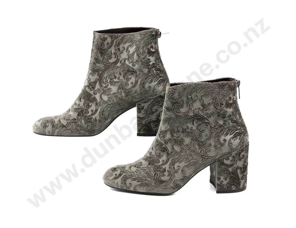 Stuart Weitzman Sculptured Velvet Booties Image 1++