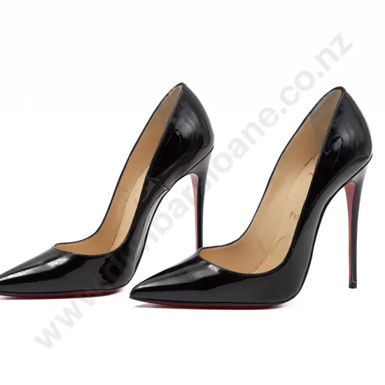 Christian Louboutin So Kate 120 Black Patent Leather Pumps