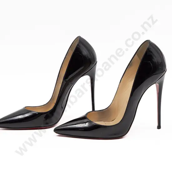 Christian Louboutin So Kate 120 Black Patent Leather Pumps