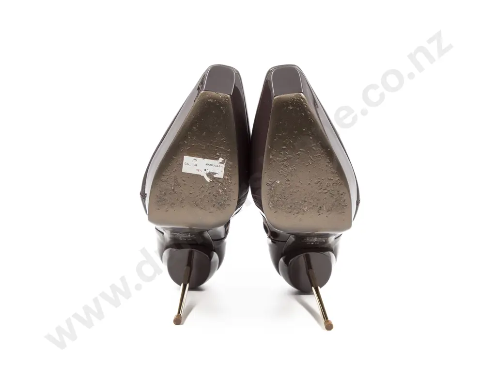 Versace Stiletto Leopard Print Fur Booties Image 1++