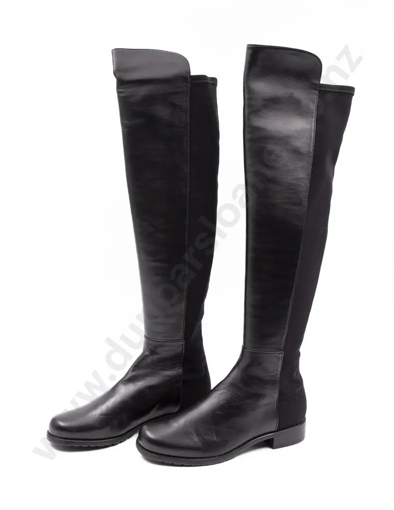 Stuart Weitzman Stretch Leather Over the Knee Boots Image 1++