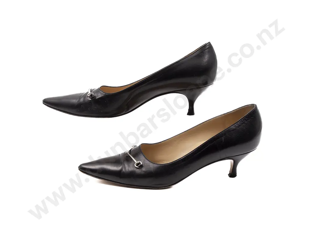 Vintage Gucci by Tom Ford Mocassino Pelle Mors. Met. Pumps Image 1++