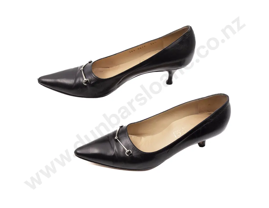 Vintage Gucci by Tom Ford Mocassino Pelle Mors. Met. Pumps Image 1++