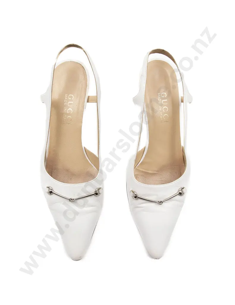 Vintage Gucci by Tom Ford Horsebit Sling Back Kitten Heel Pumps Image 1++