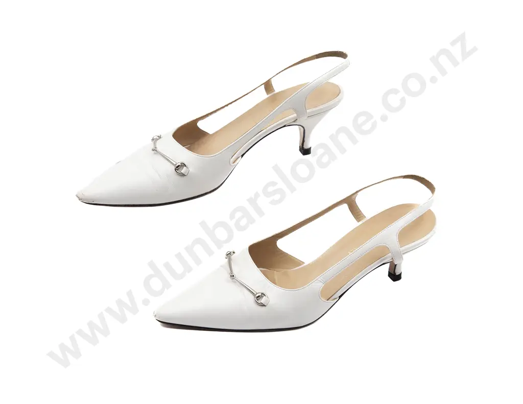 Vintage Gucci by Tom Ford Horsebit Sling Back Kitten Heel Pumps Image 1++