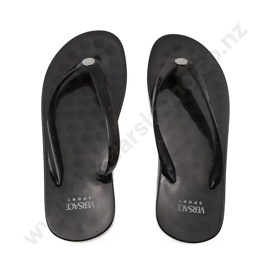 Versace Sport Black Flip-Flops