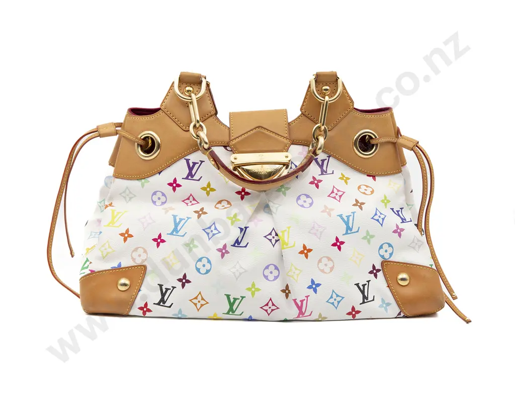 Louis Vuitton Ursula White Multicolour Monogram Canvas Shoulder Bag Image 1++