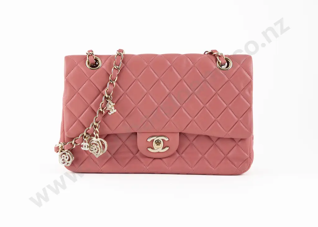 Chanel Limited Edition Lambskin Quilted Shoulder Bag with Valentine Charms Image 1++